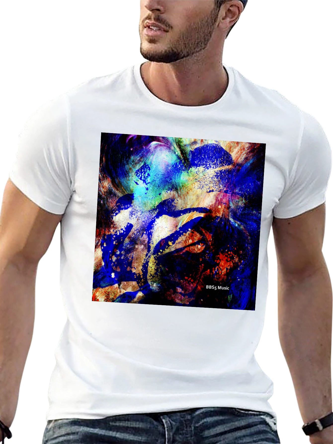 Abstract Art Black T-Shirt | BBSs Music Design