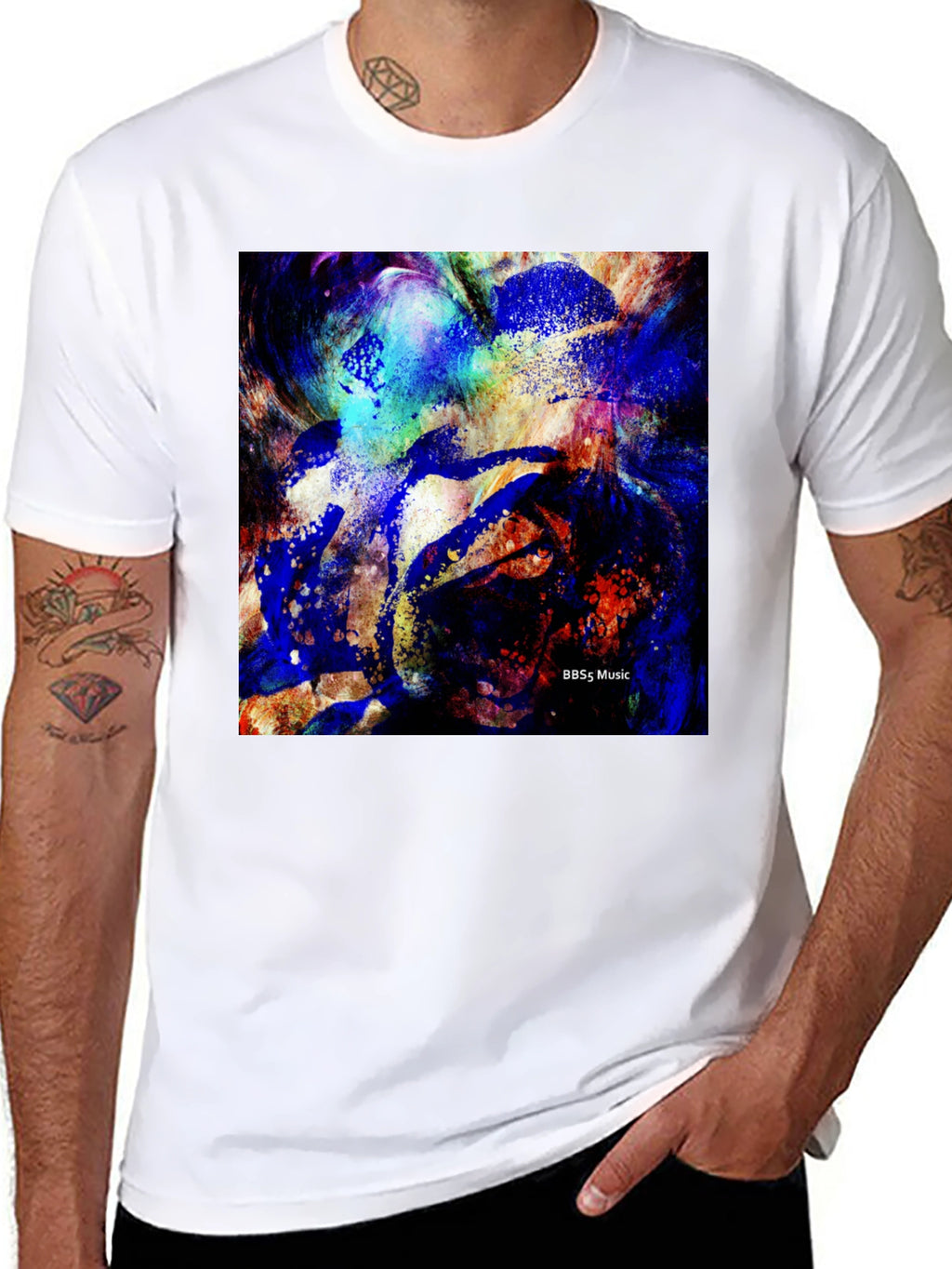 Abstract Art Black T-Shirt | BBSs Music Design