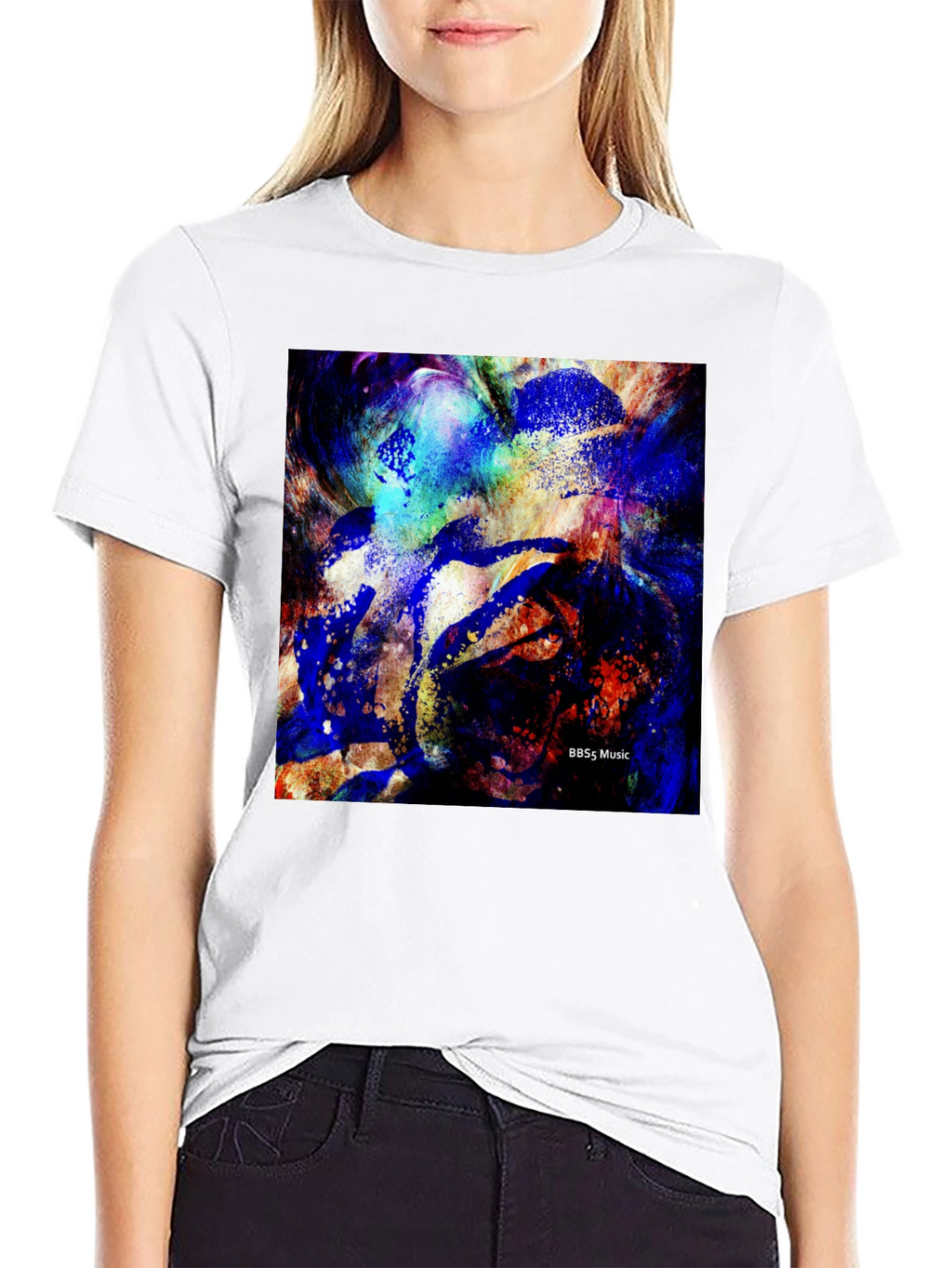 Abstract Art Black T-Shirt | BBSs Music Design