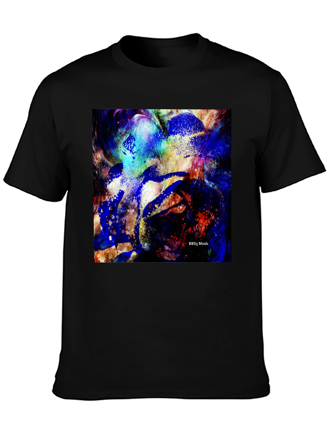 Abstract Art Black T-Shirt | BBSs Music Design