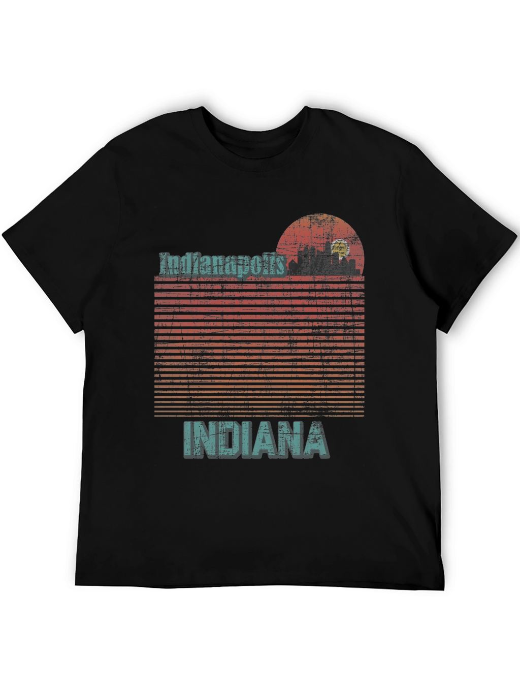 Indianapolis Indiana Graphic Tee Retro Style T-Shirt