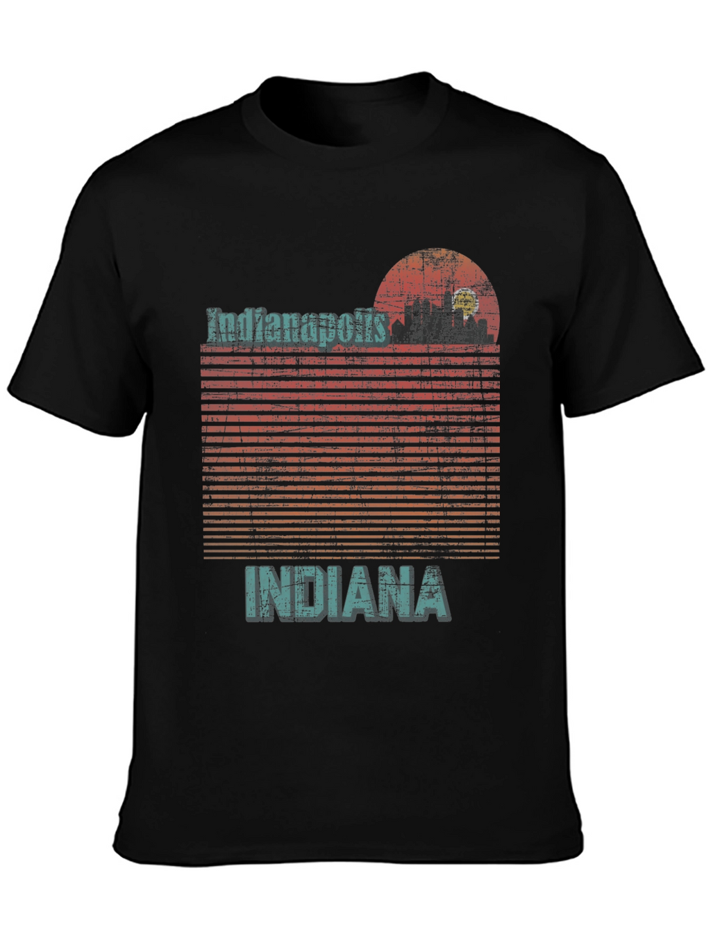 Indianapolis Indiana Graphic Tee Retro Style T-Shirt