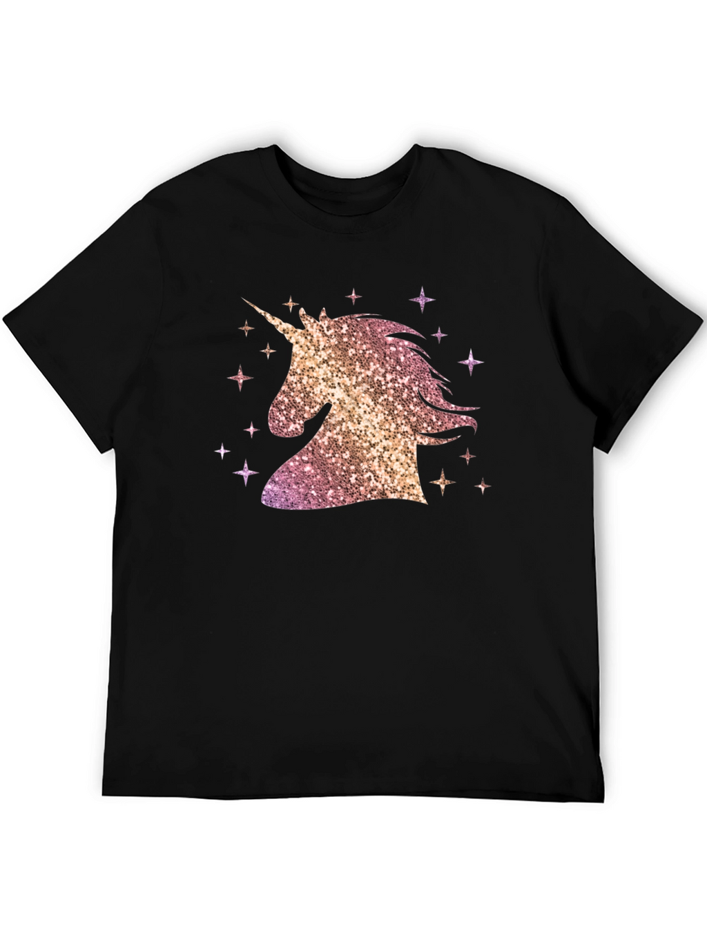 Unicorn Sparkle Graphic T-Shirt - Black