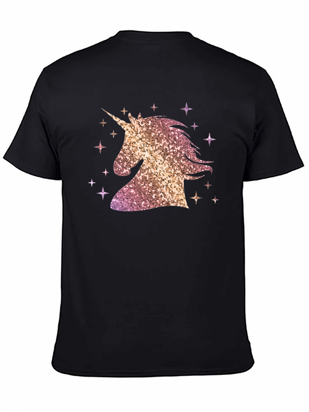 Unicorn Sparkle Graphic T-Shirt - Black