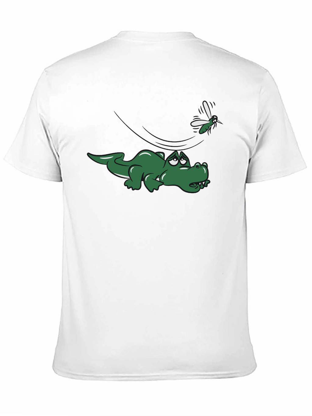 Alligator and Mosquito Graphic T-Shirt - Black