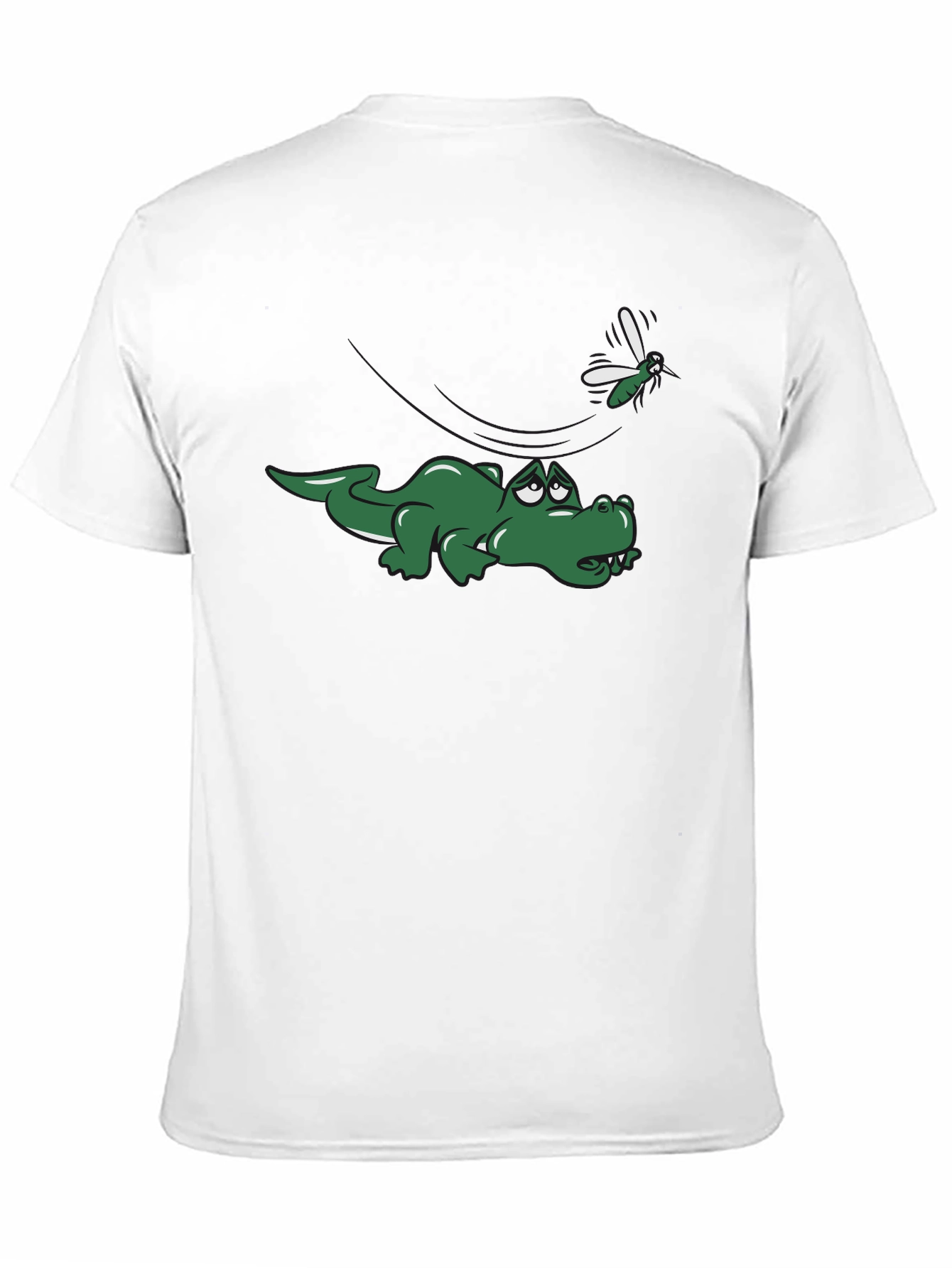 Alligator and Mosquito Graphic T-Shirt - Black