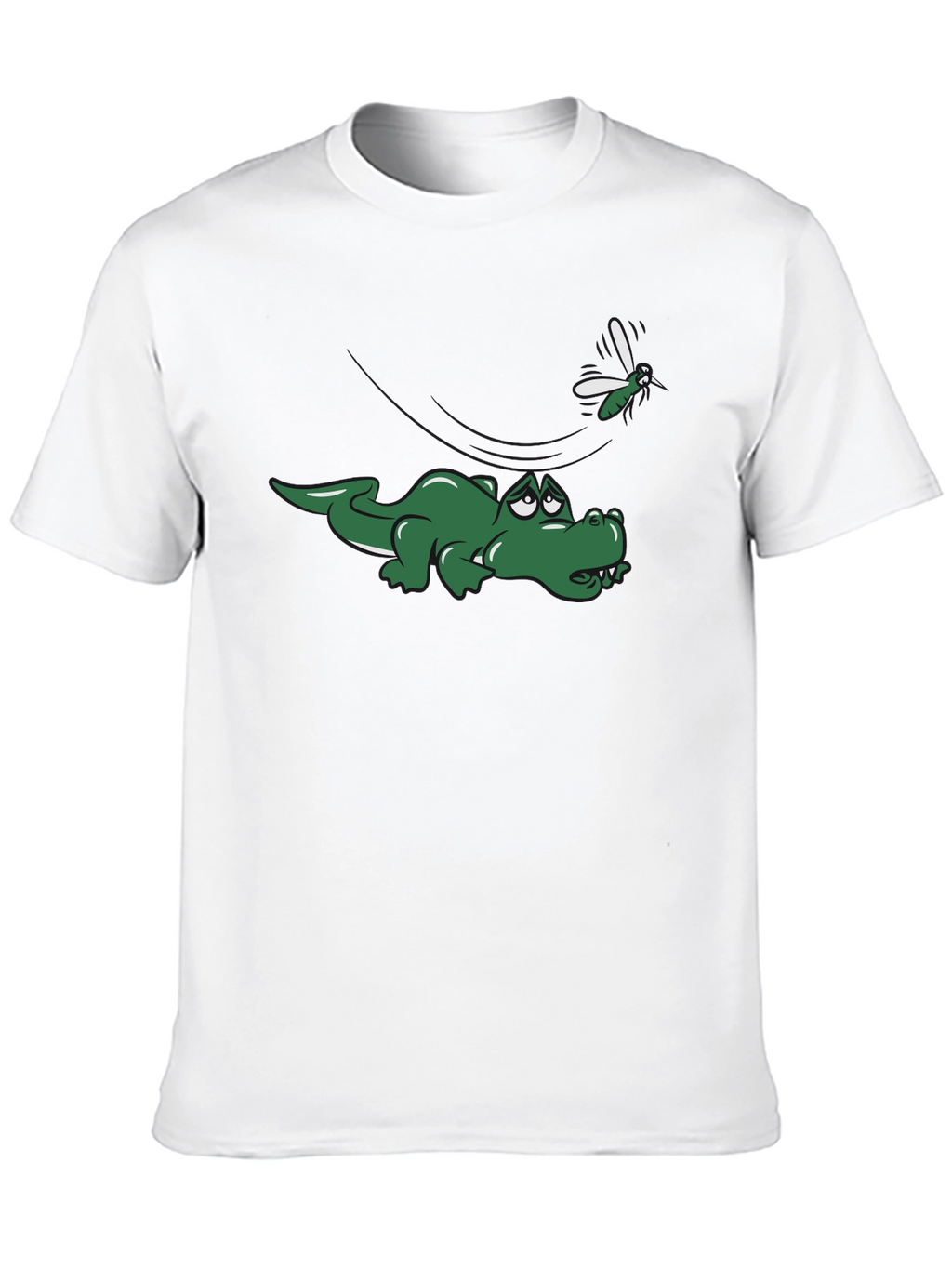 Alligator and Mosquito Graphic T-Shirt - Black