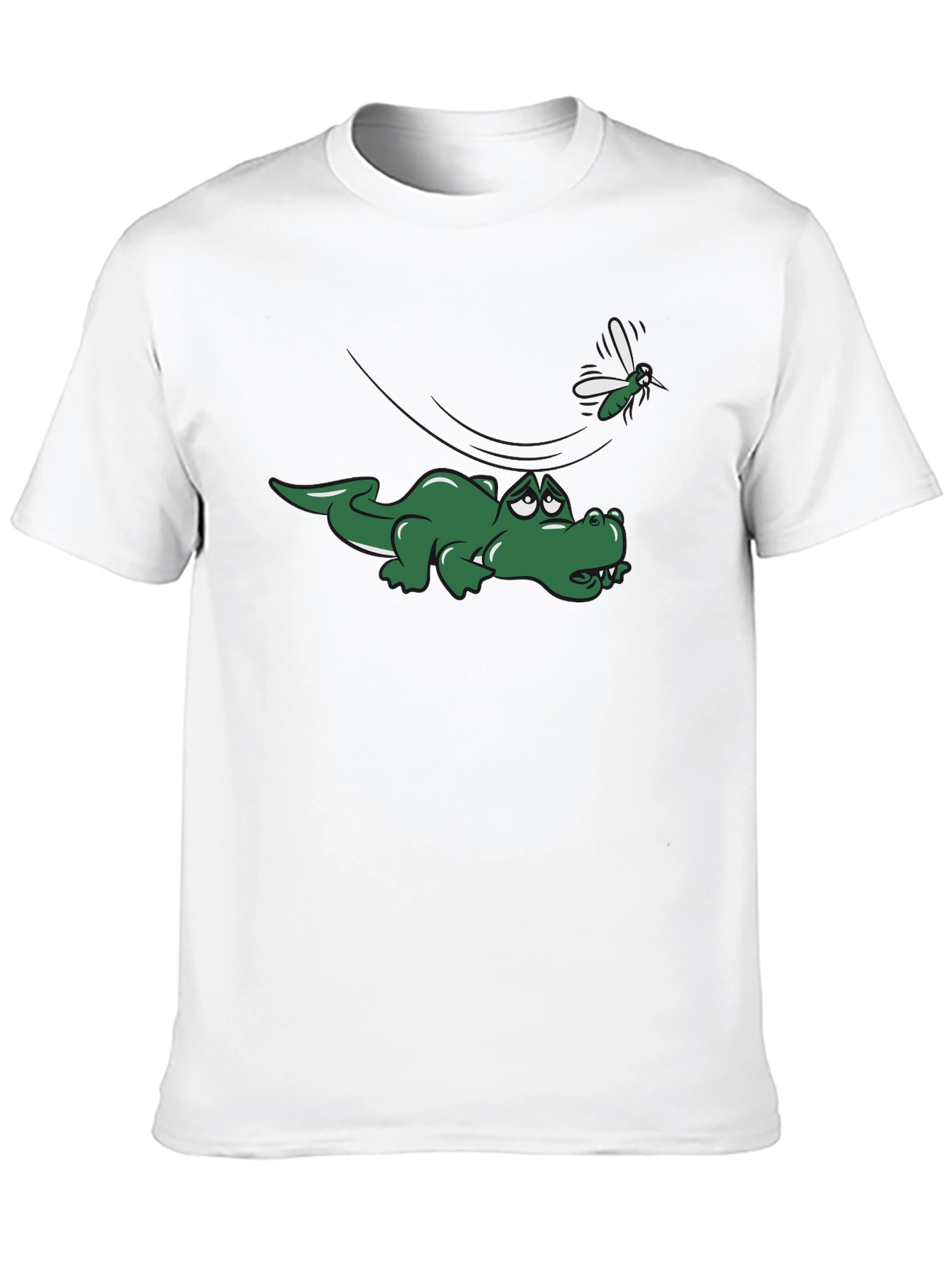 Alligator and Mosquito Graphic T-Shirt - Black