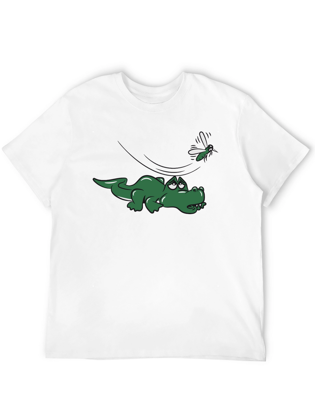 Alligator and Mosquito Graphic T-Shirt - Black