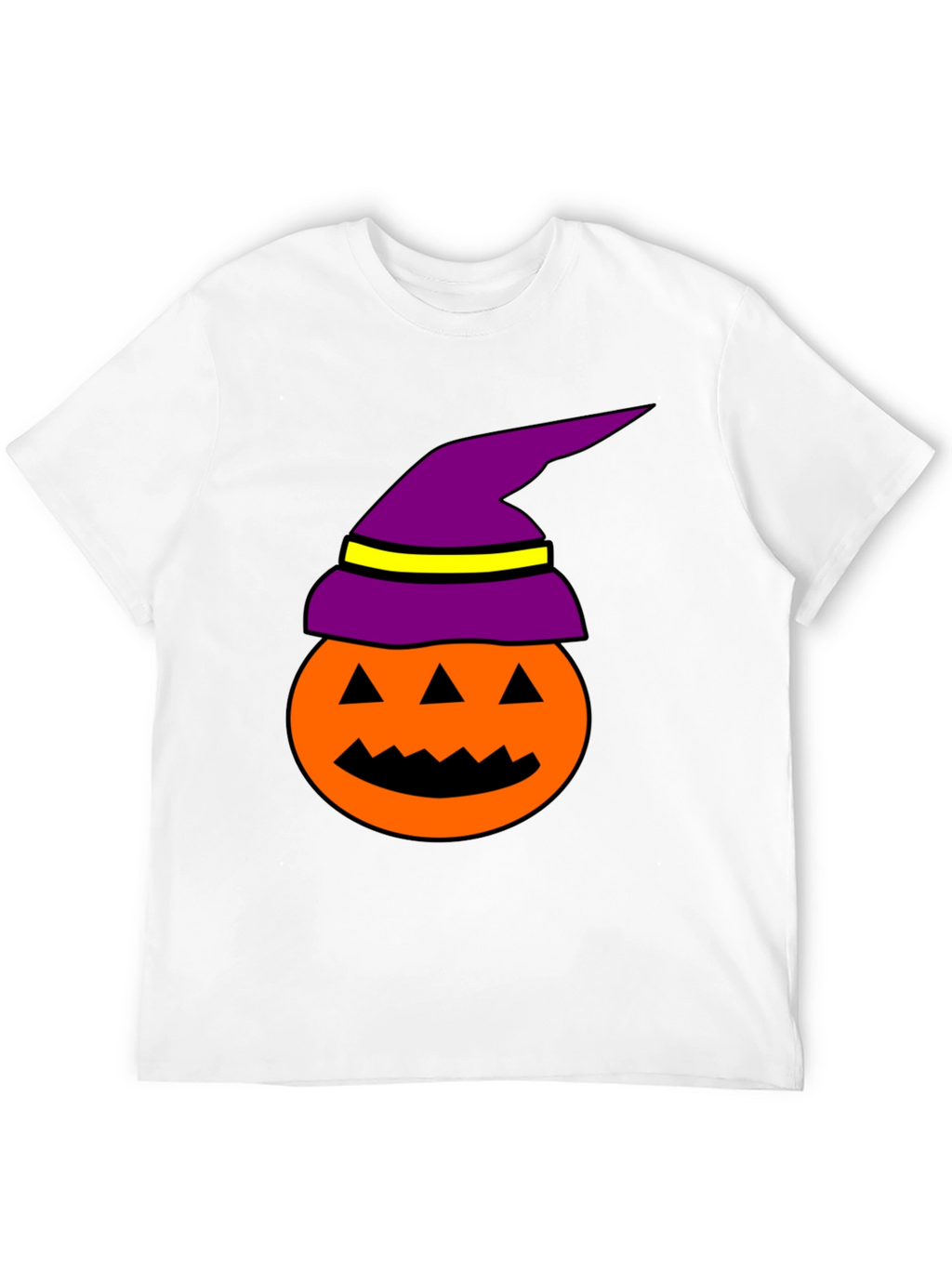 Halloween Pumpkin Witch Hat Graphic Tee