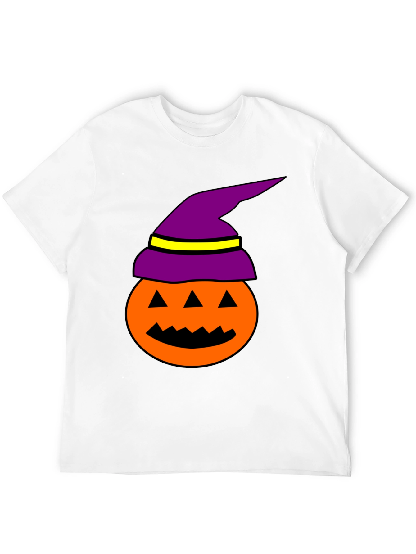 Halloween Pumpkin Witch Hat Graphic Tee