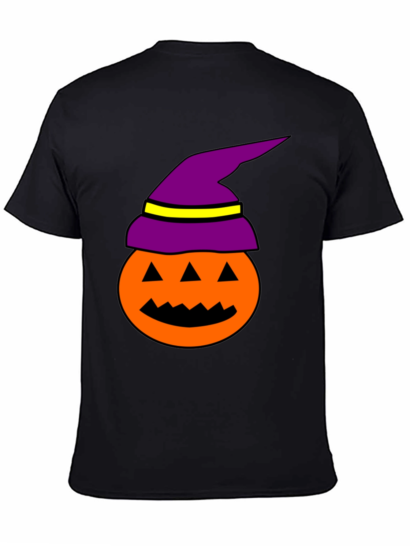 Halloween Pumpkin Witch Hat Graphic Tee
