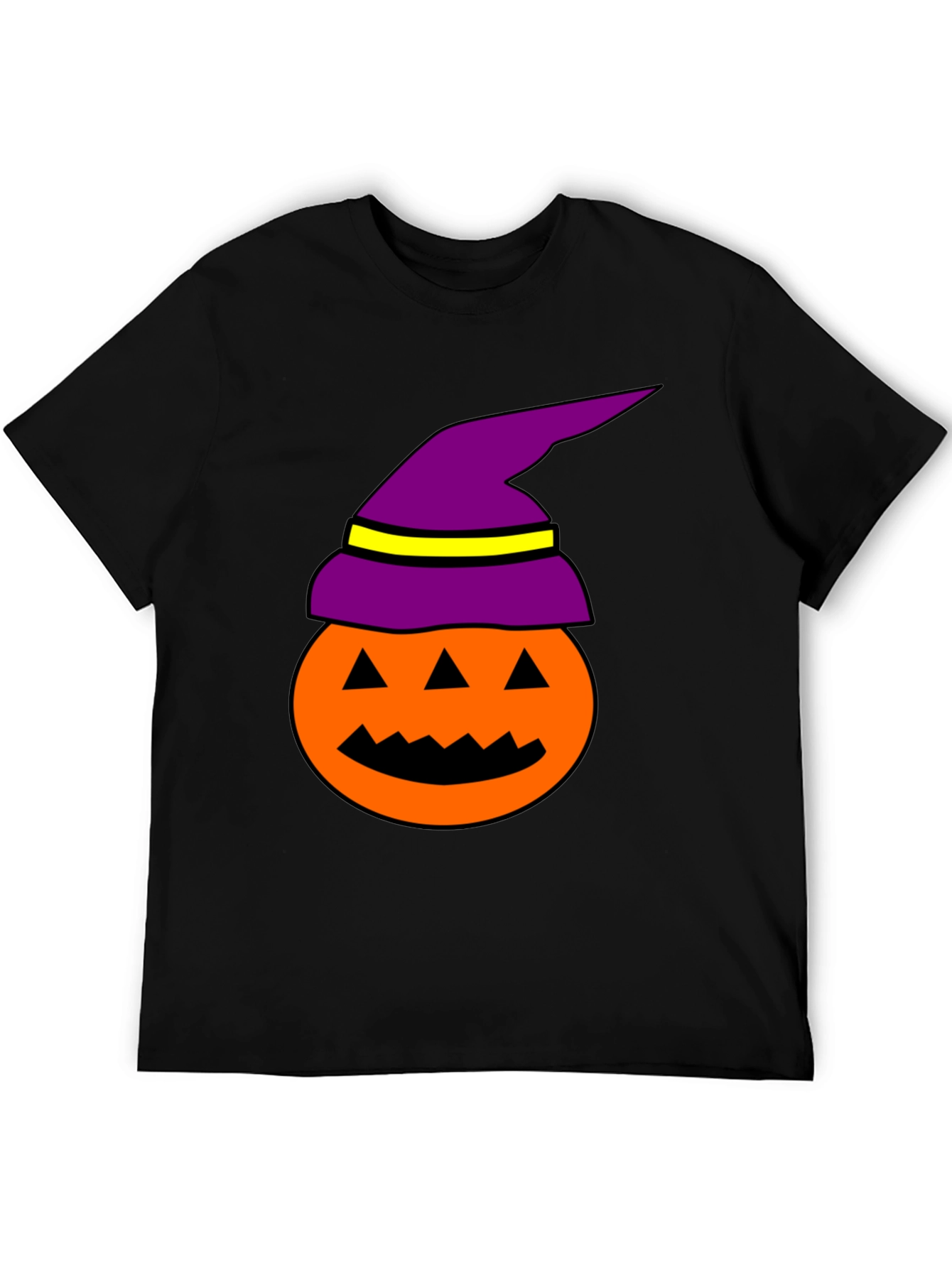Halloween Pumpkin Witch Hat Graphic Tee