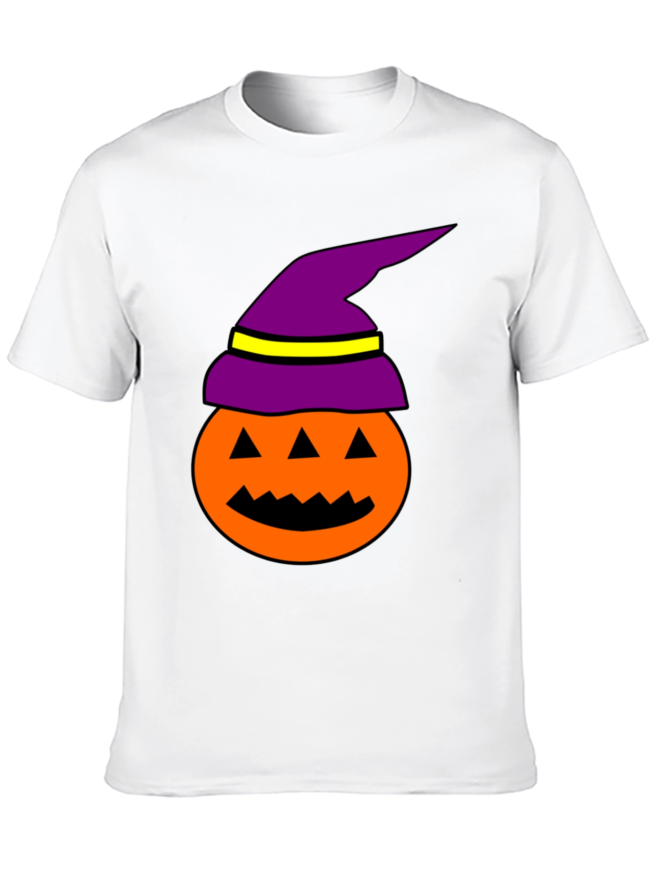Halloween Pumpkin Witch Hat Graphic Tee