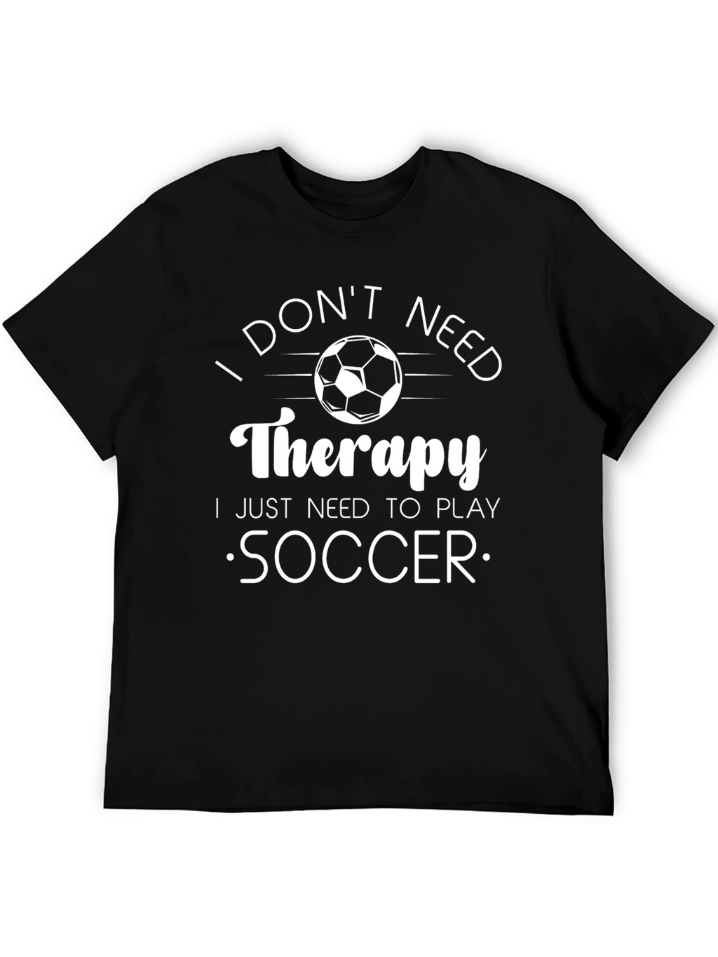 Soccer Therapy Graphic T-Shirt - Black