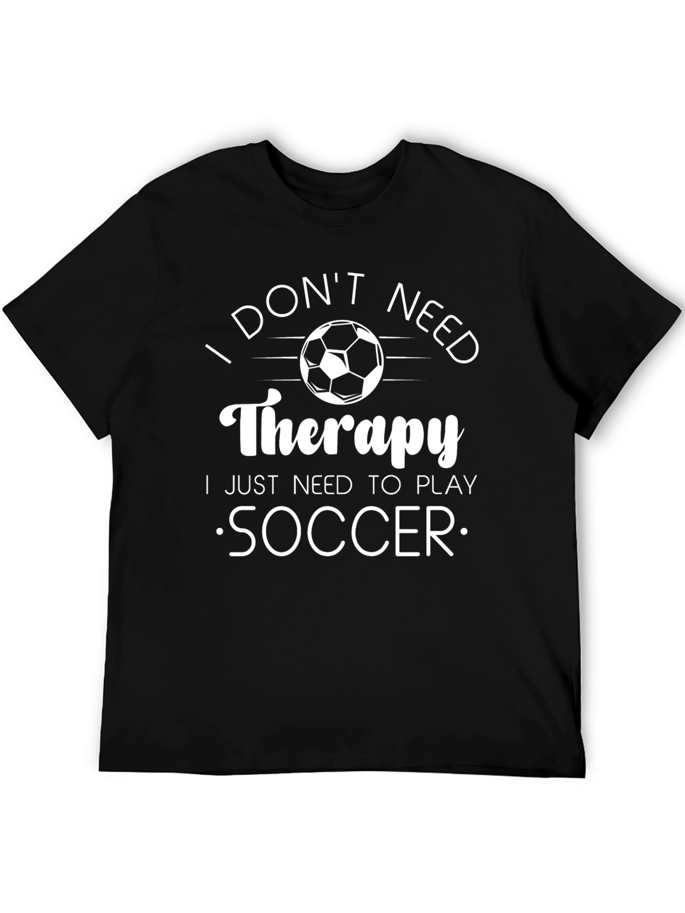 Soccer Therapy Graphic T-Shirt - Black