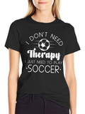 Soccer Therapy Graphic T-Shirt - Black