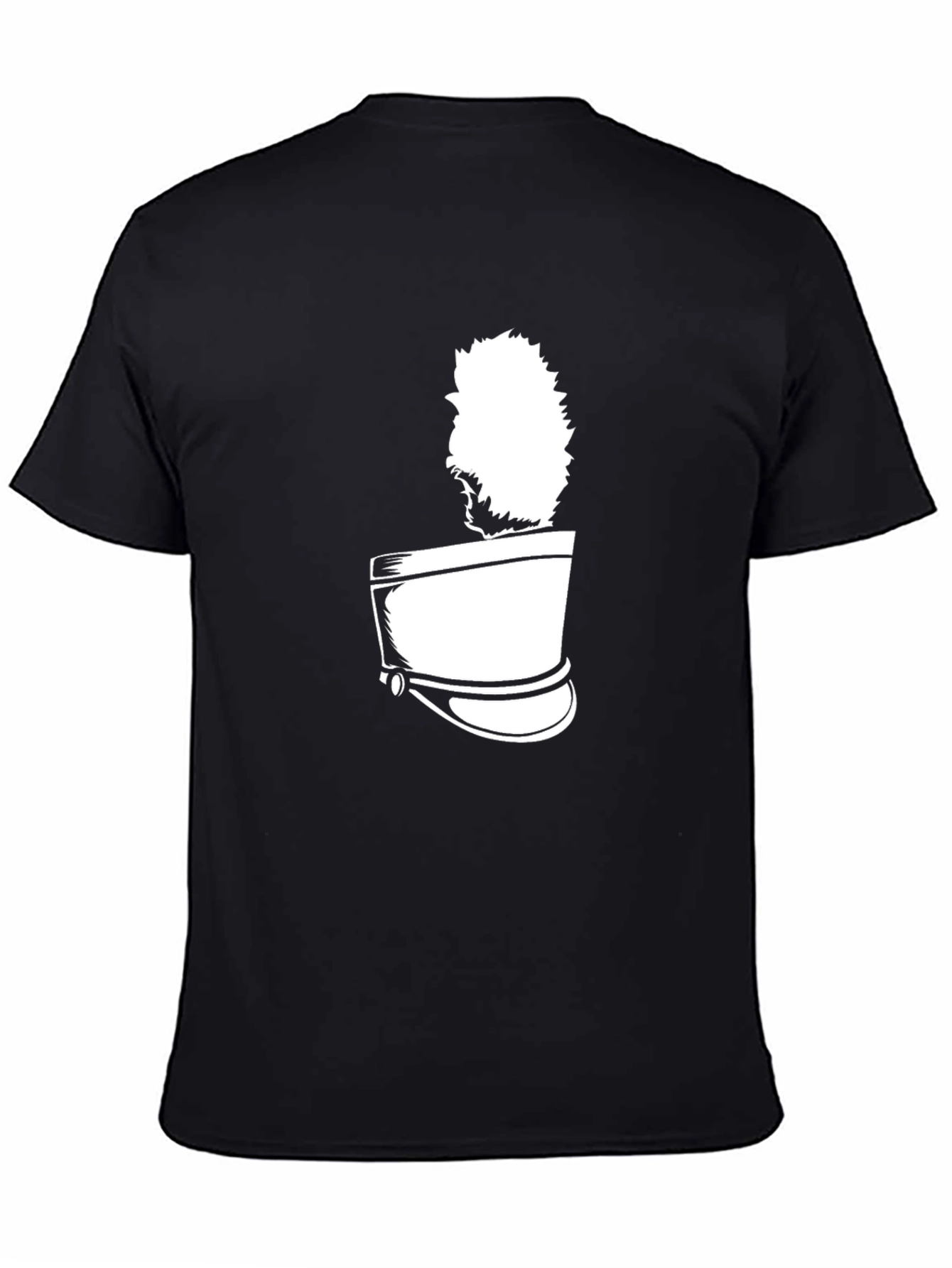 Stylish Black T-Shirt with Unique Hat Graphic