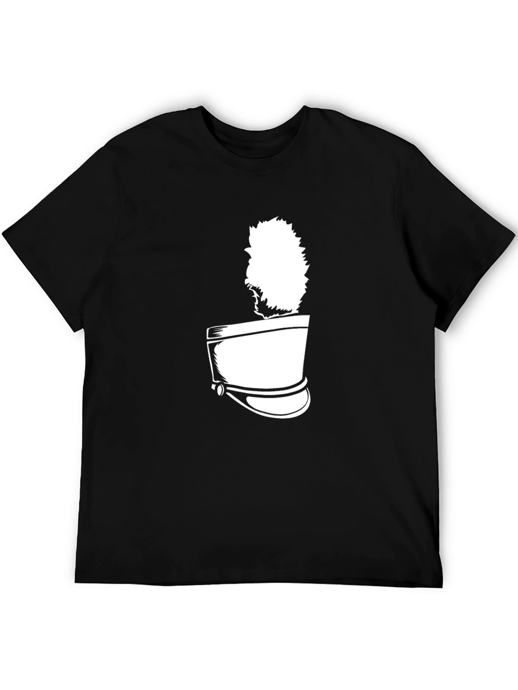 Stylish Black T-Shirt with Unique Hat Graphic