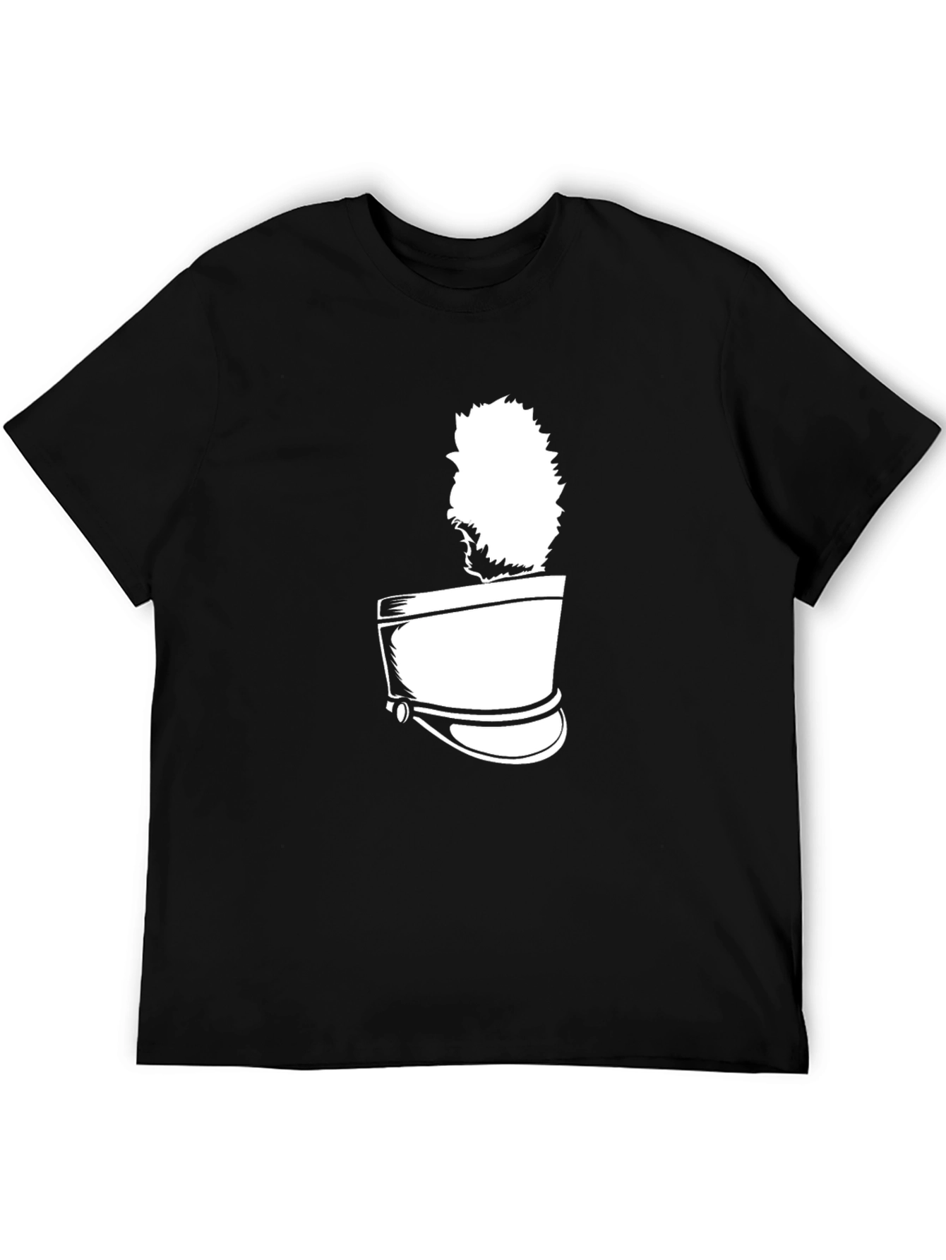 Stylish Black T-Shirt with Unique Hat Graphic