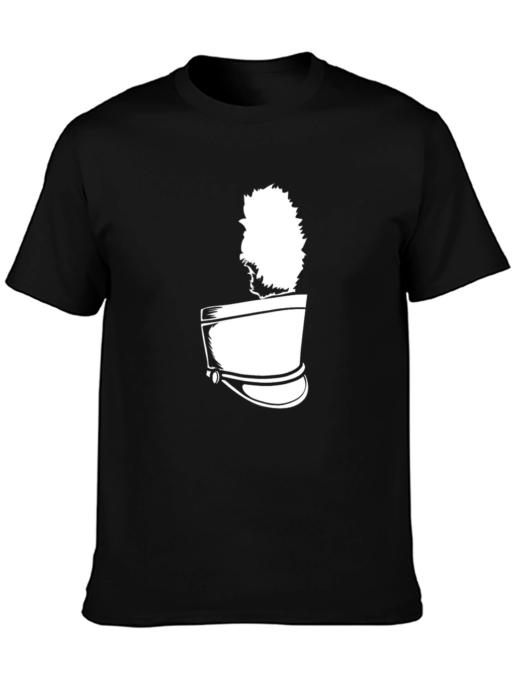 Stylish Black T-Shirt with Unique Hat Graphic