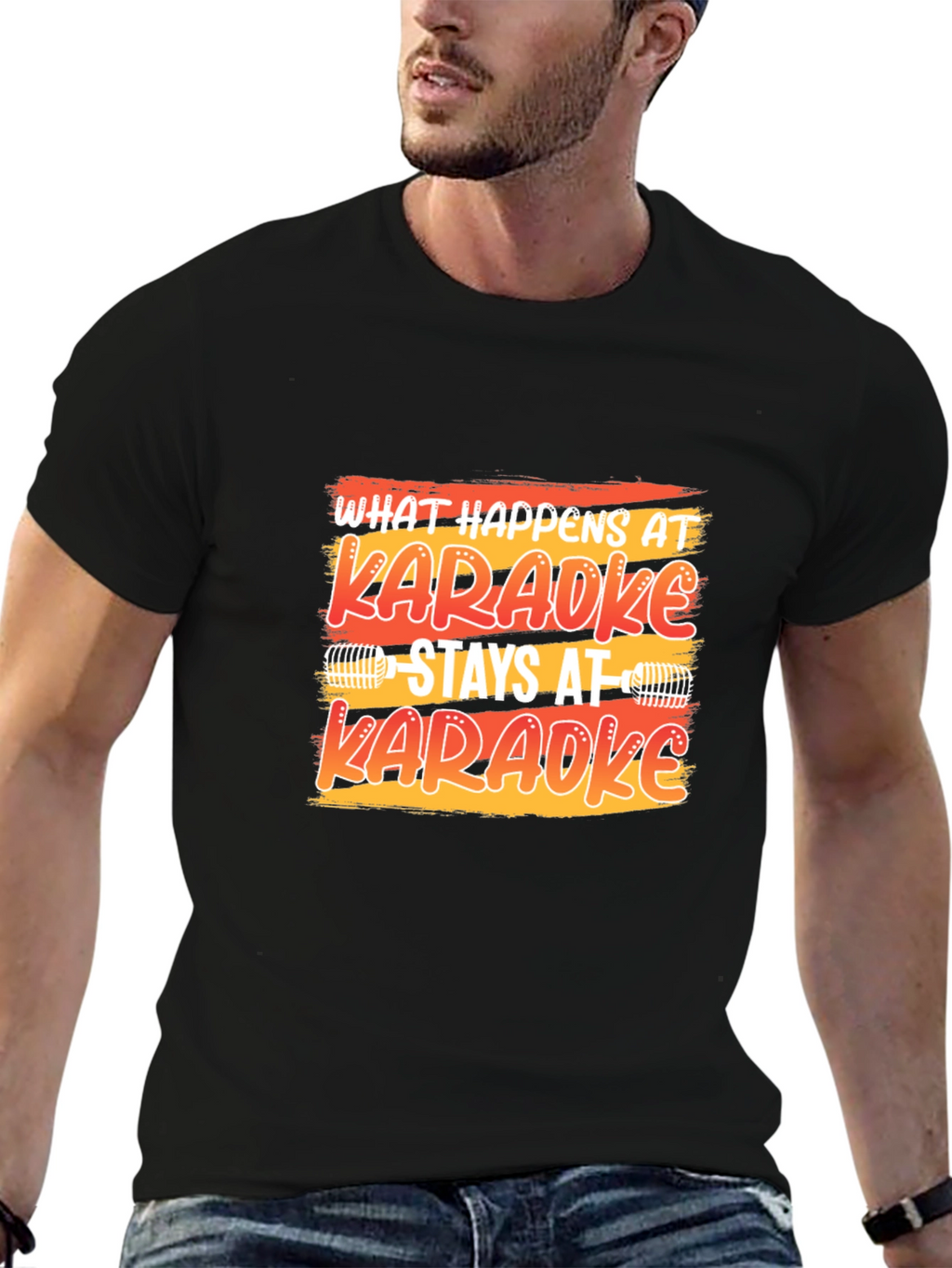 Karaoke T-Shirt: What Happens At Karaoke Stays At Karaoke