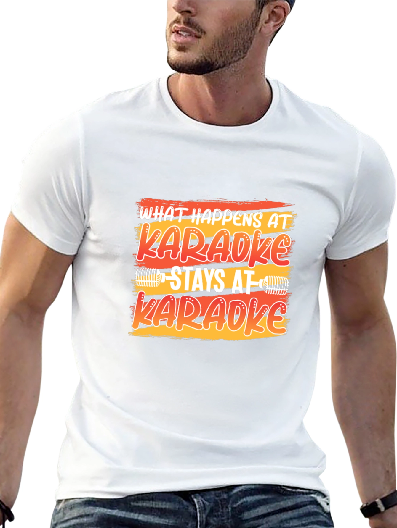 Karaoke T-Shirt: What Happens At Karaoke Stays At Karaoke
