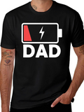 Dad Low Battery T-Shirt - Funny Fathers Day Tee