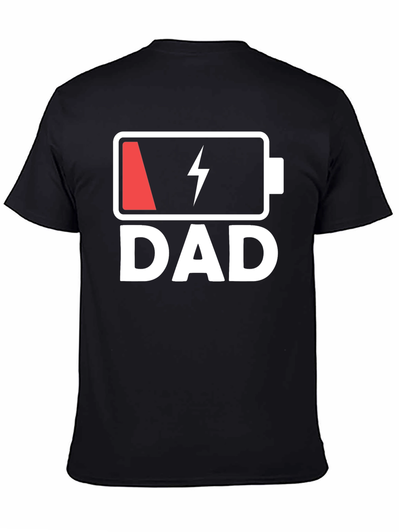 Dad Low Battery T-Shirt - Funny Fathers Day Tee