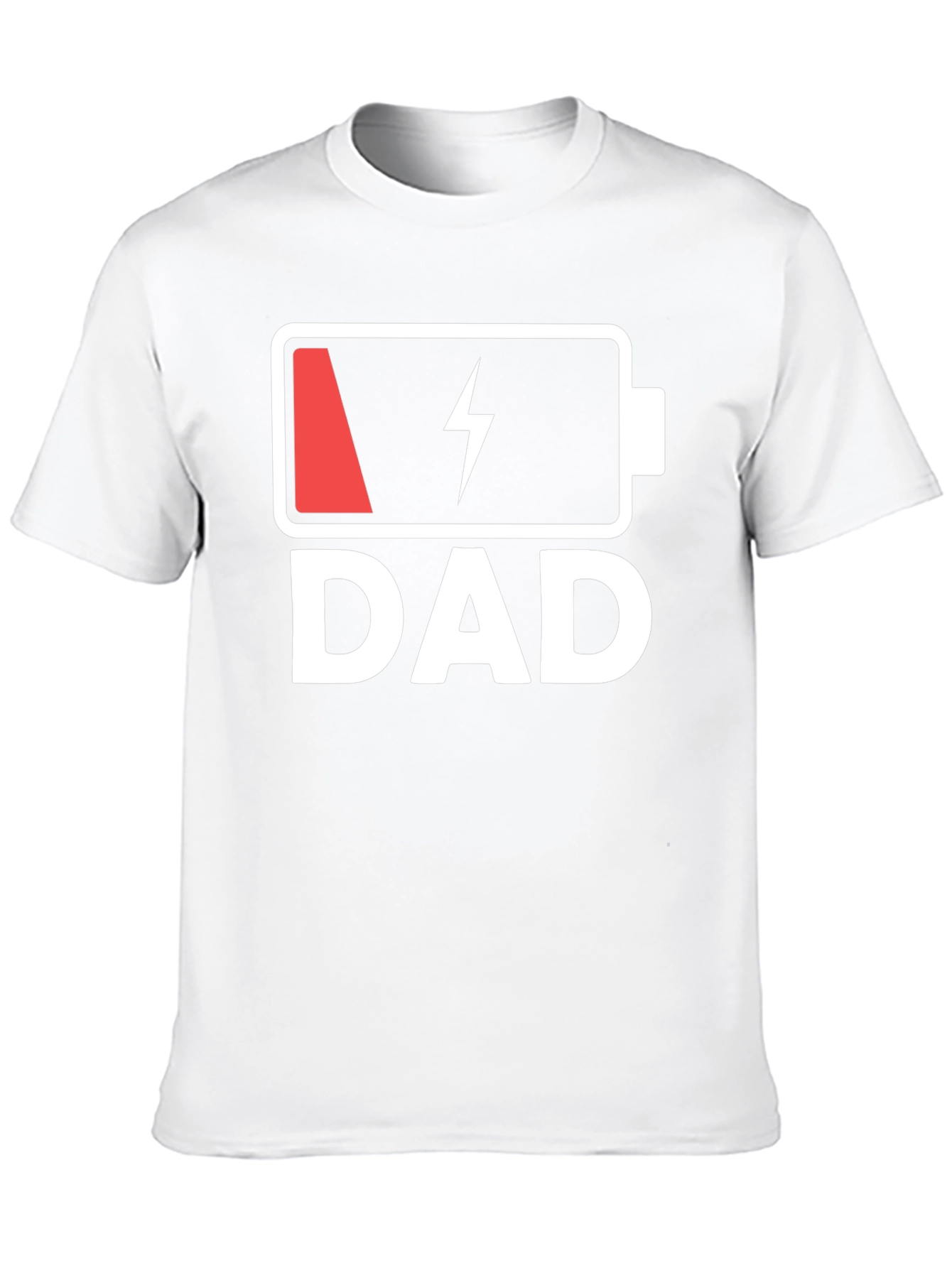 Dad Low Battery T-Shirt - Funny Fathers Day Tee