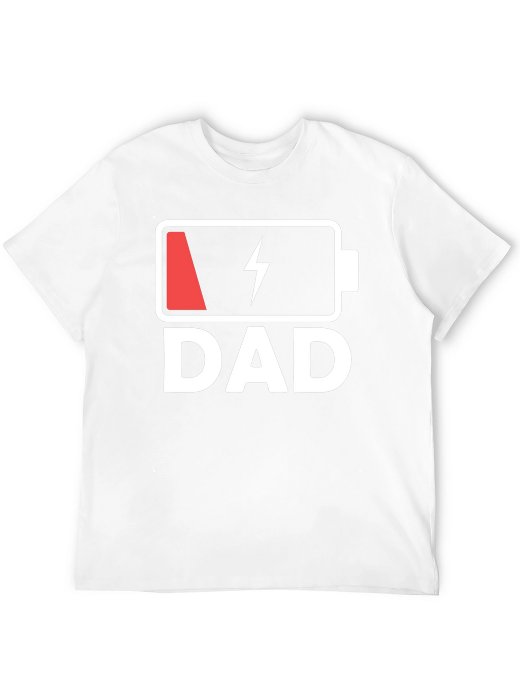 Dad Low Battery T-Shirt - Funny Fathers Day Tee