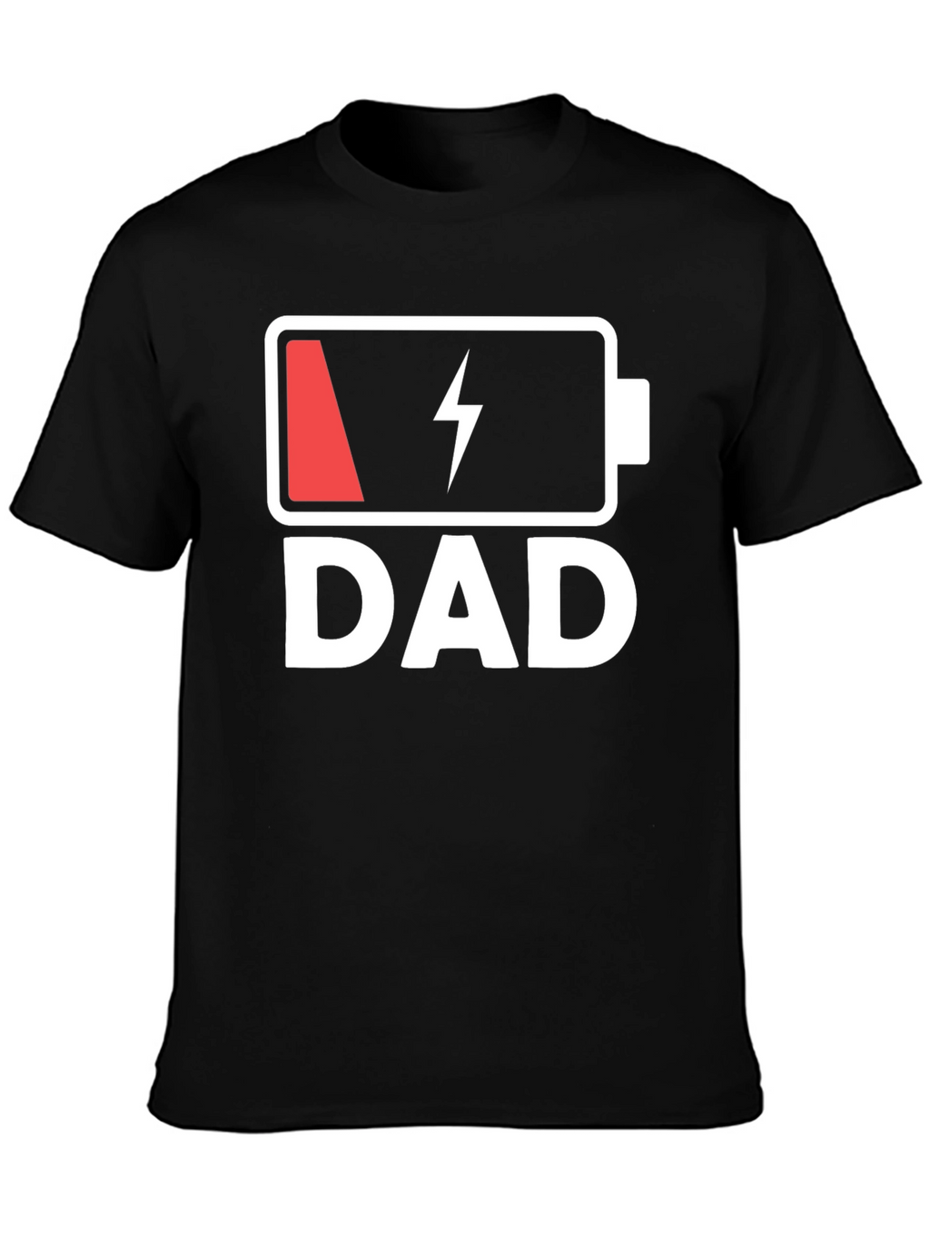 Dad Low Battery T-Shirt - Funny Fathers Day Tee