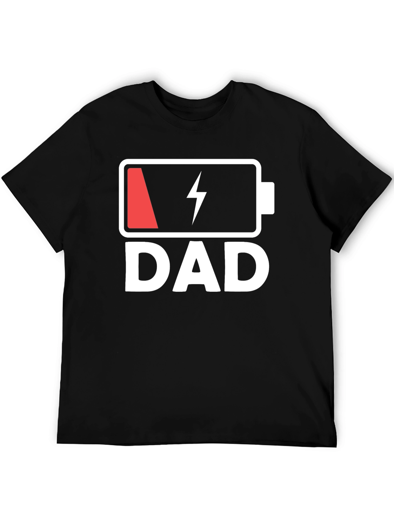 Dad Low Battery T-Shirt - Funny Fathers Day Tee