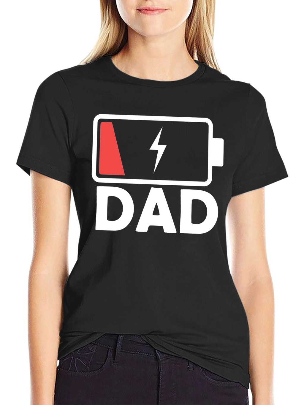 Dad Low Battery T-Shirt - Funny Fathers Day Tee