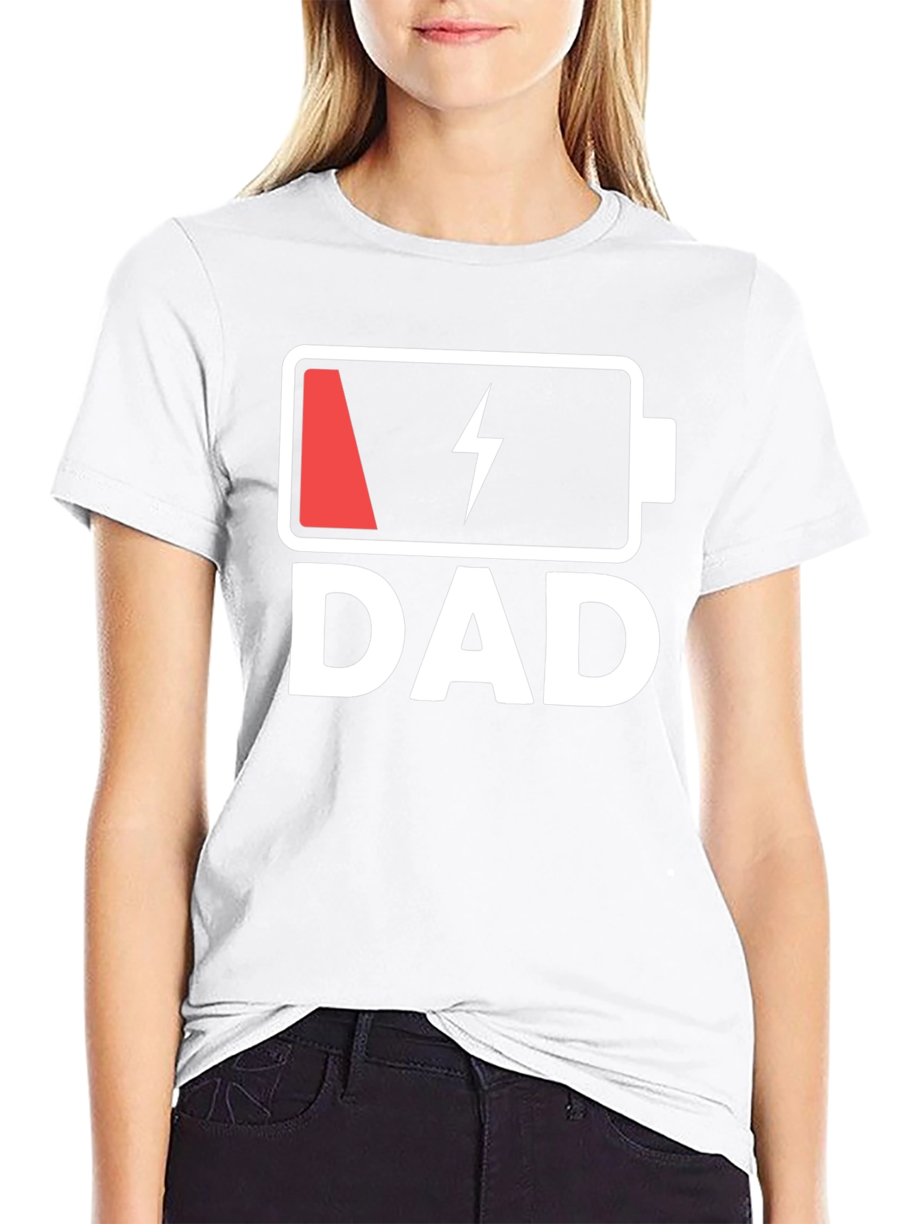 Dad Low Battery T-Shirt - Funny Fathers Day Tee
