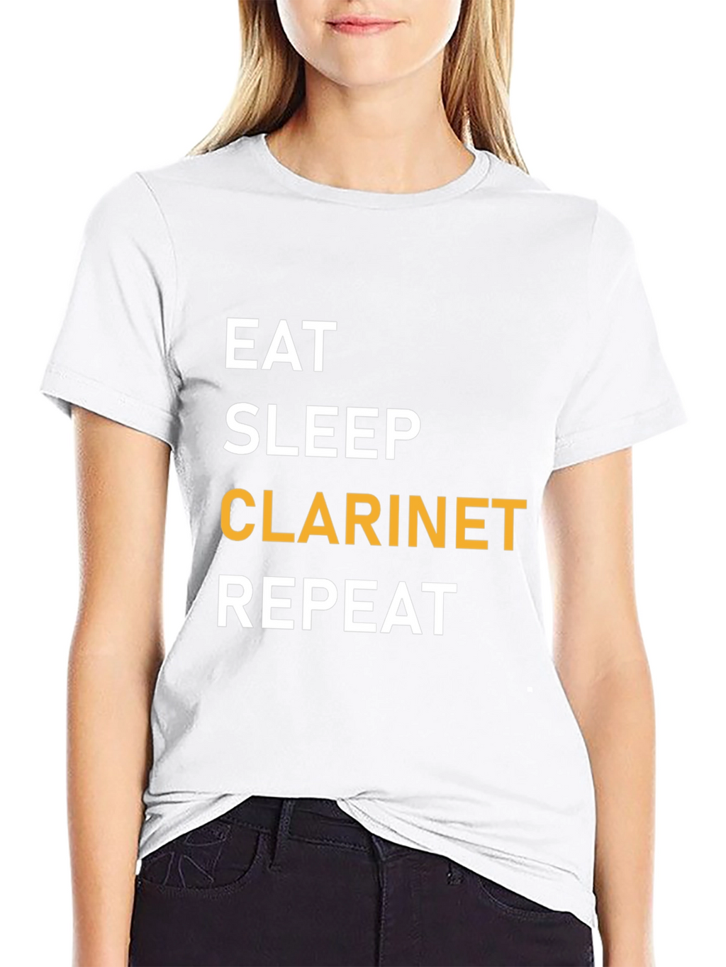 Eat Sleep Clarinet Repeat Black T-Shirt