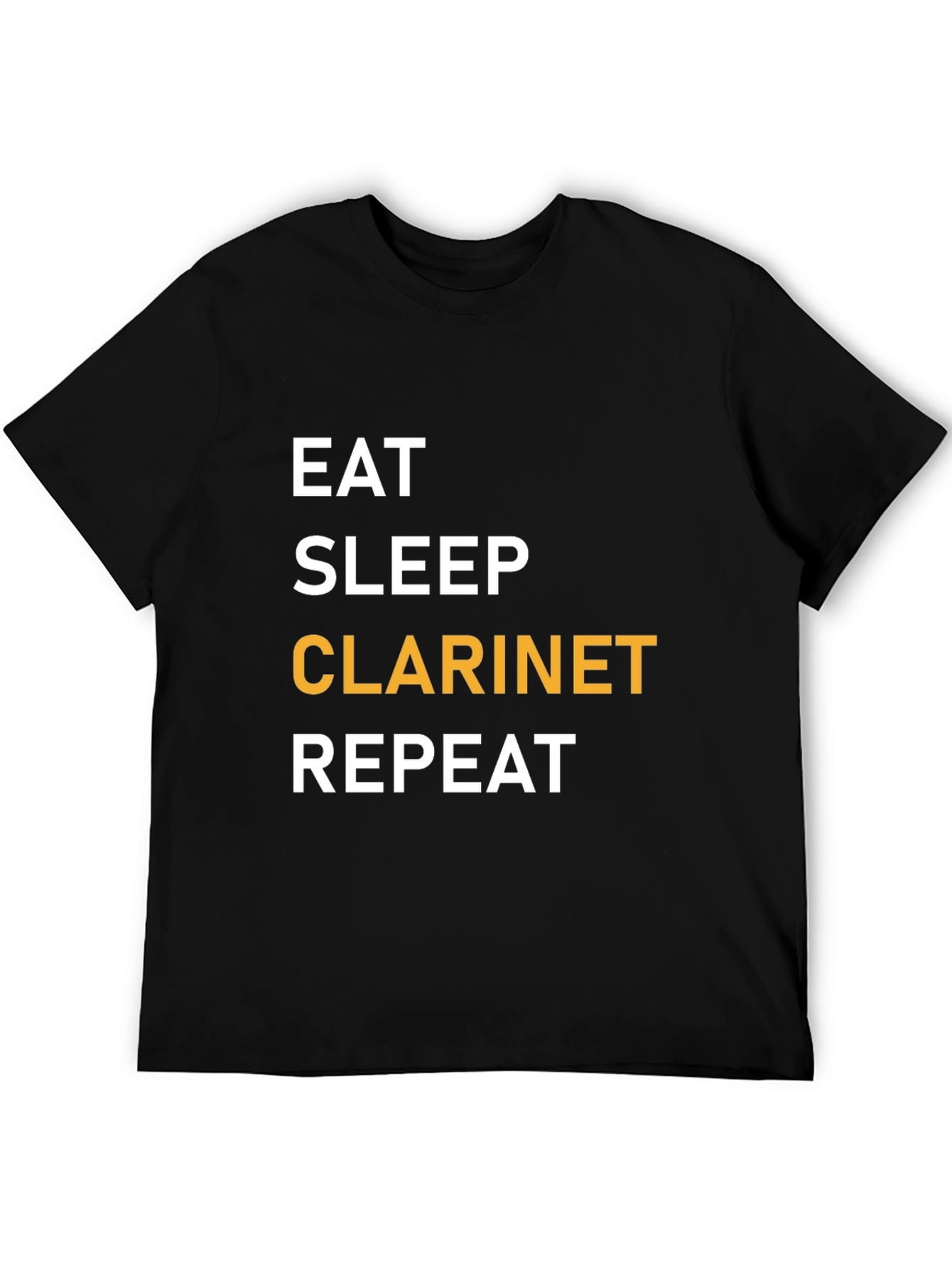Eat Sleep Clarinet Repeat Black T-Shirt