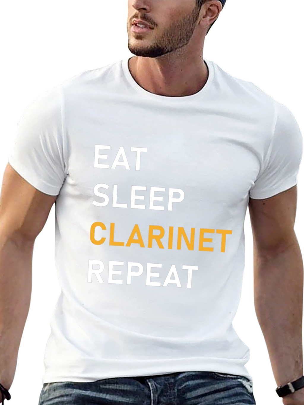 Eat Sleep Clarinet Repeat Black T-Shirt