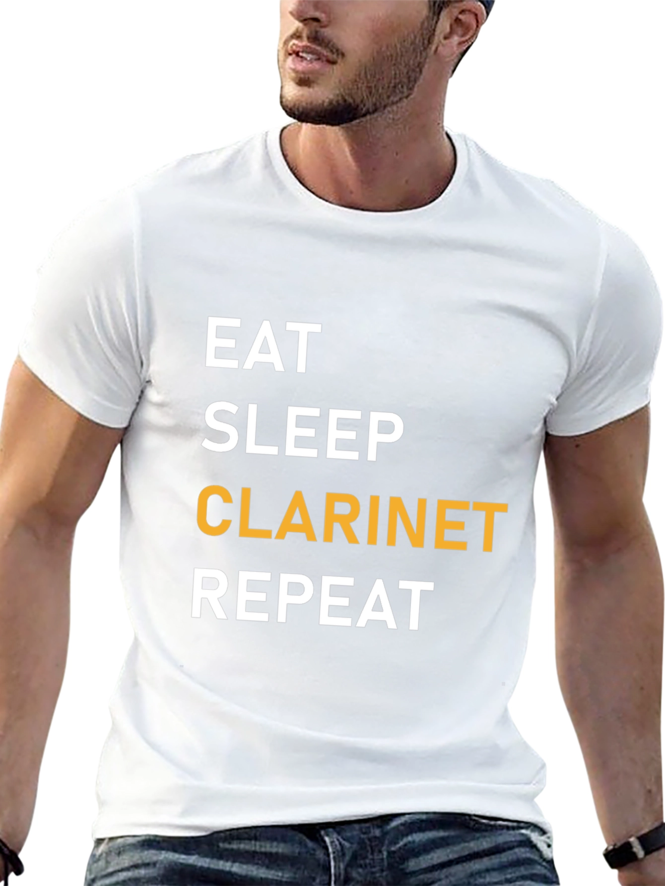 Eat Sleep Clarinet Repeat Black T-Shirt