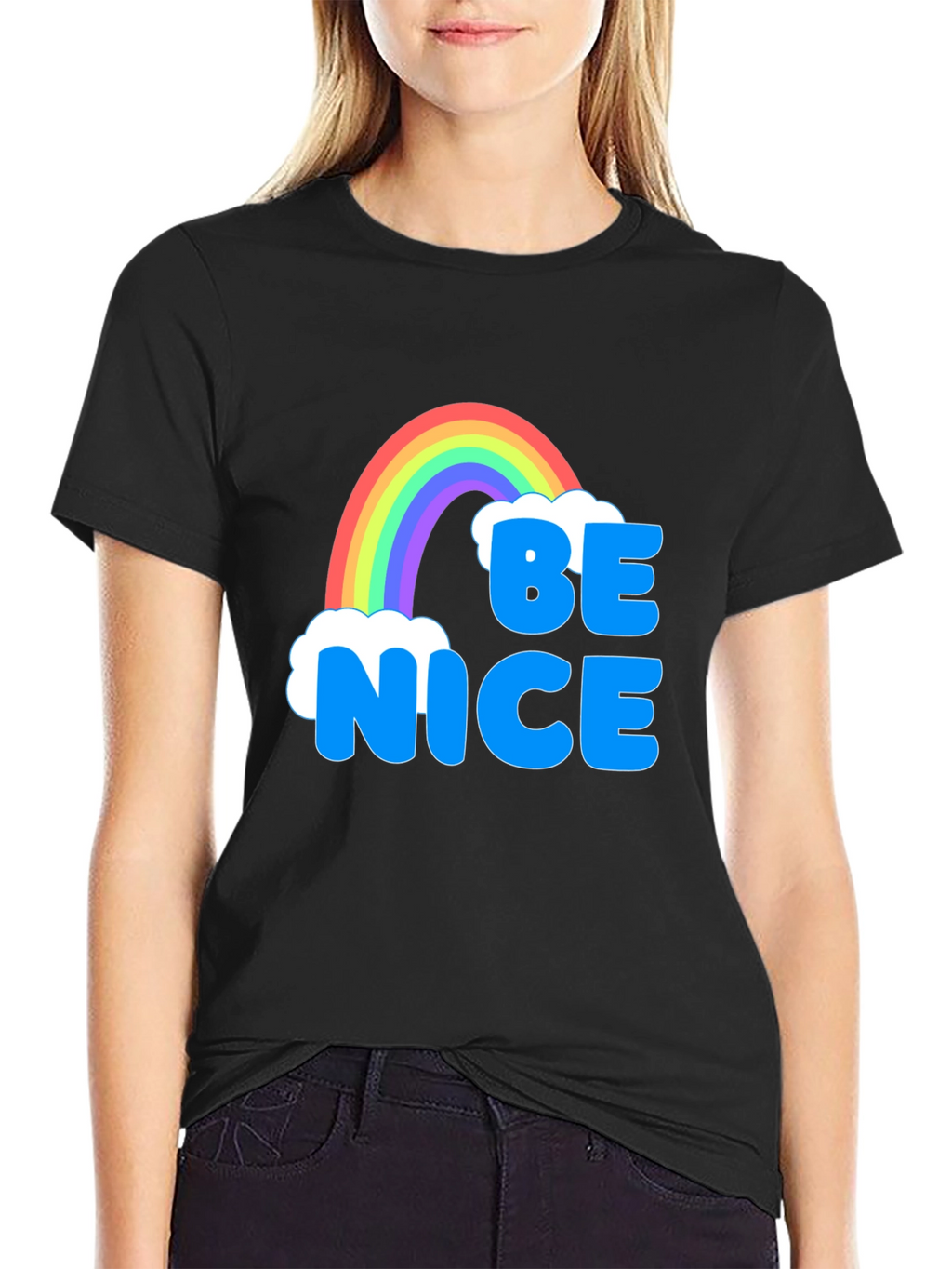 Be Nice Rainbow T-Shirt - Positive Vibes