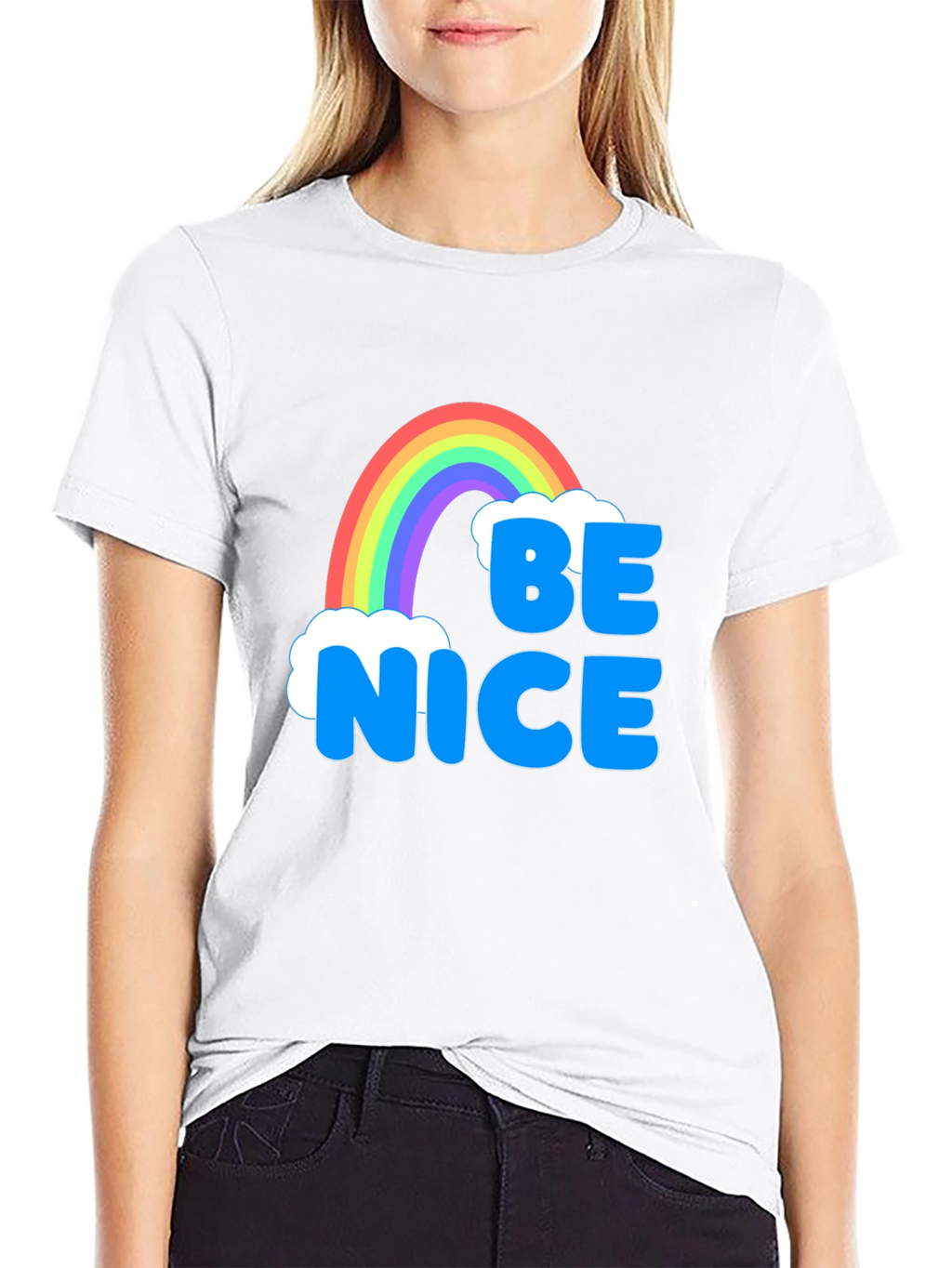 Be Nice Rainbow T-Shirt - Positive Vibes