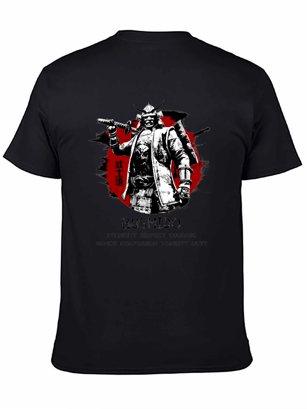 Samurai Bushido Mens Graphic T-Shirt