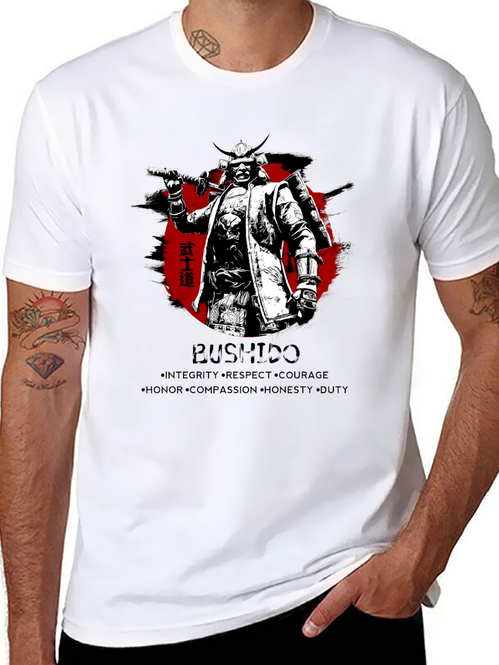 Samurai Bushido Mens Graphic T-Shirt