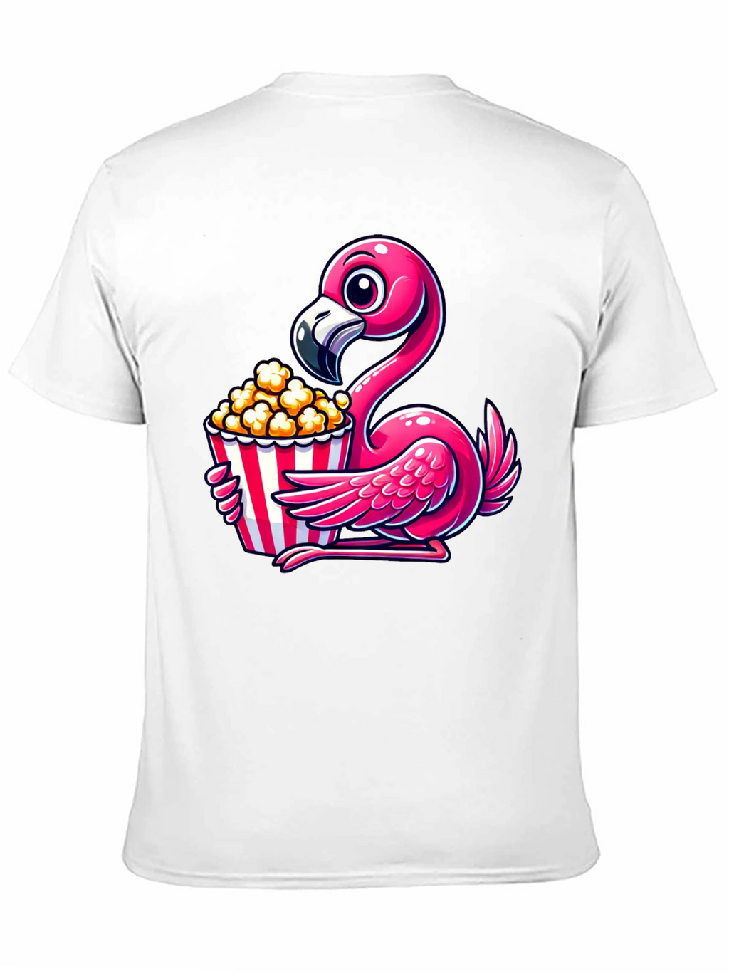Flamingo Popcorn Graphic T-Shirt