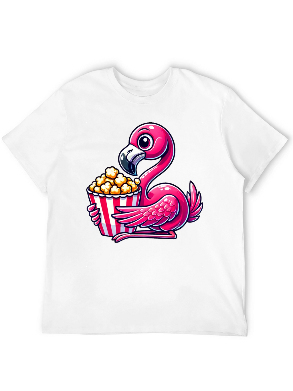 Flamingo Popcorn Graphic T-Shirt