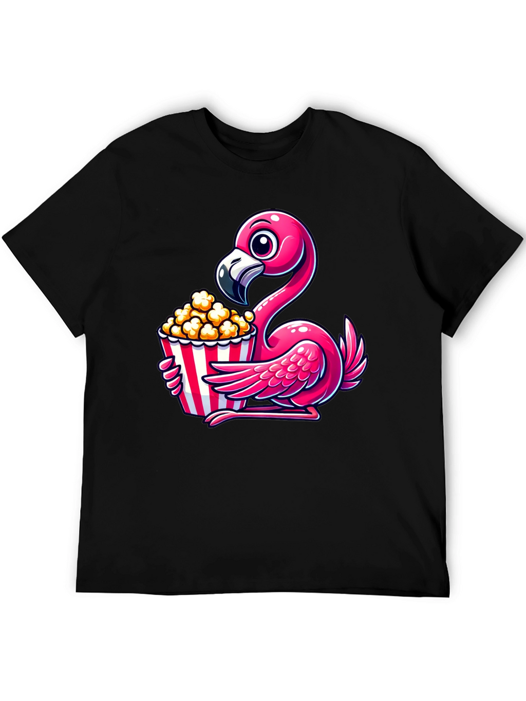 Flamingo Popcorn Graphic T-Shirt