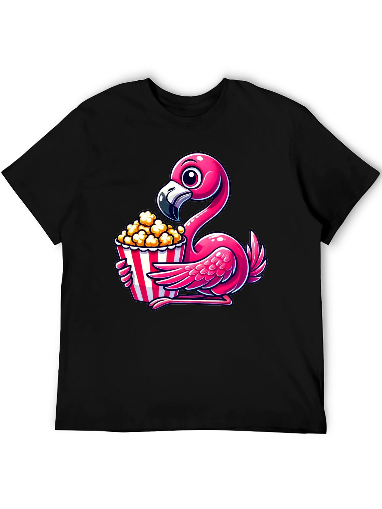Flamingo Popcorn Graphic T-Shirt