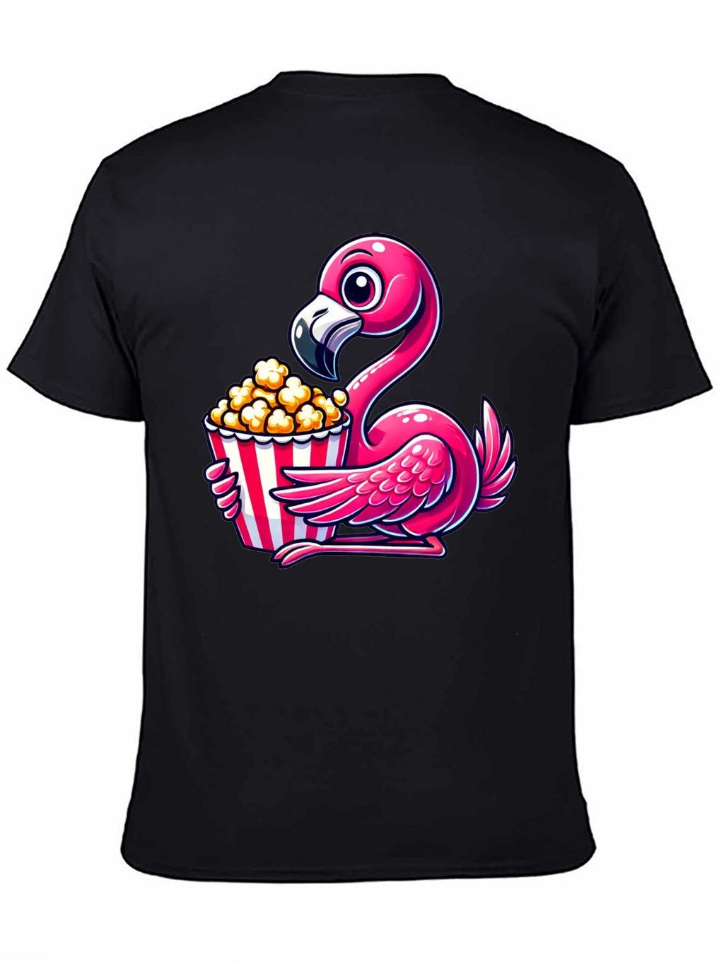 Flamingo Popcorn Graphic T-Shirt