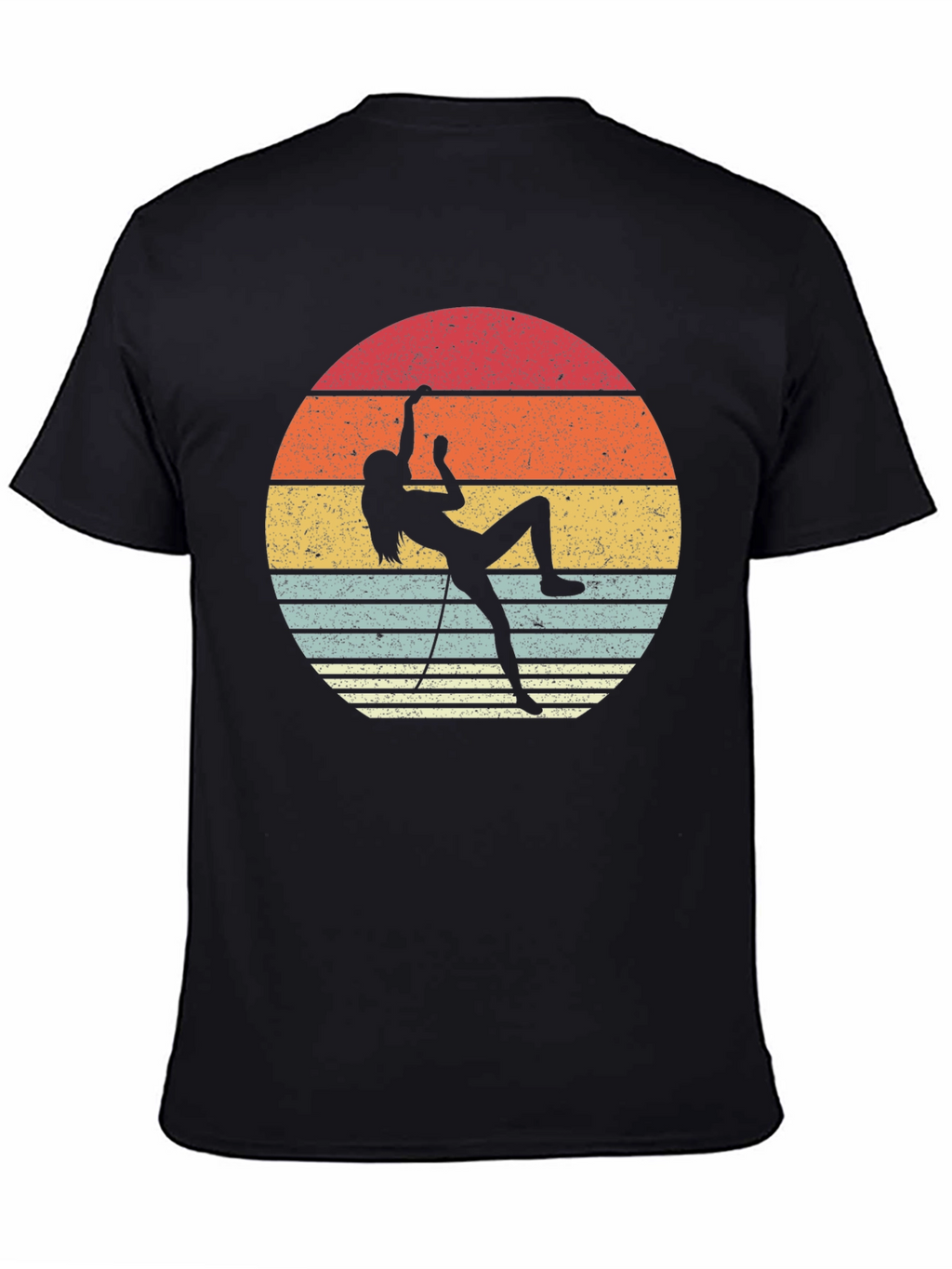 Retro Rock Climbing Sunset Graphic Tee