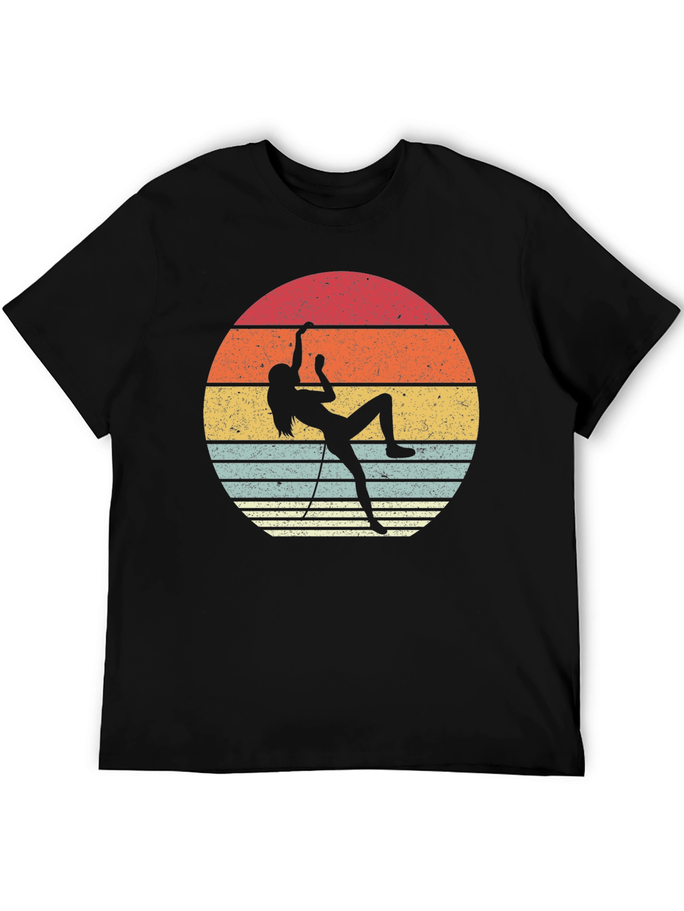 Retro Rock Climbing Sunset Graphic Tee